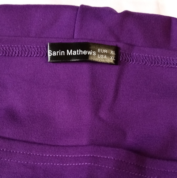 Sarin Mathews Off The Shoulder High Low Cocktail Skater Purple Dress Size XL - Picture 3 of 3